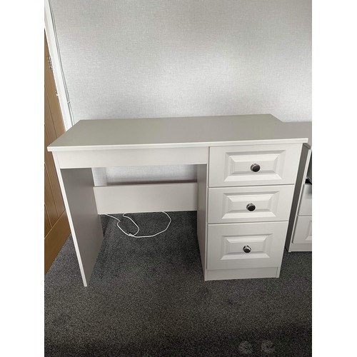 181 - GREY DESK / DRESSING TABLE