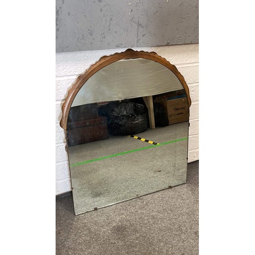 262 - OAK FRAMED MIRROR