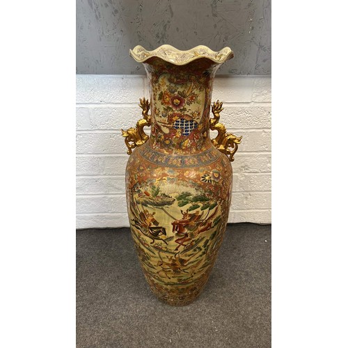 337 - LARGE ORIENTAL VASE 3ft high