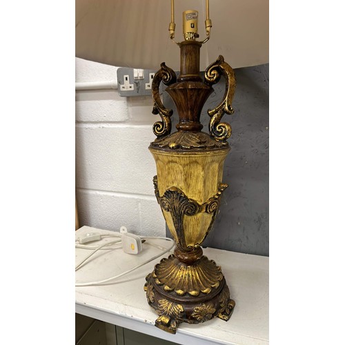 346 - ORNATE GOLD COLOURED SIDE LAMP