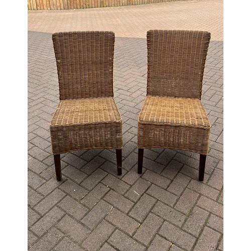 263 - TWO WICKER DINNING CHAIRS