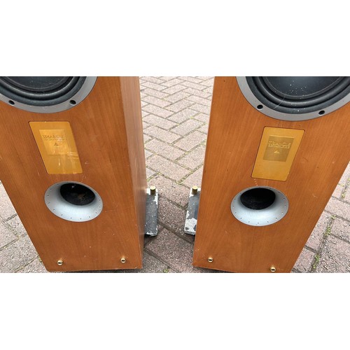 456 - PAIR OF TALL USED TRIANGLE NAIA 260 SPEAKERS UNTESTED