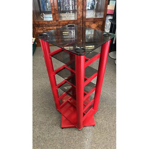 461 - RED FINISH REVOLVING STAND