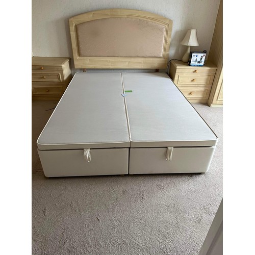 508 - DOUBLE DIVAN STORAGE BED SET WITH HEADBOARD