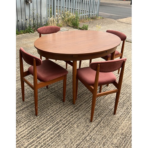 657 - RETRO TABLE AND FOUR CHAIRS