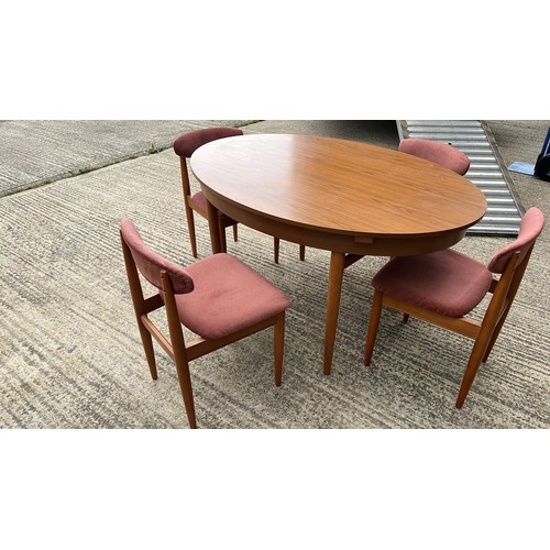 657 - RETRO TABLE AND FOUR CHAIRS