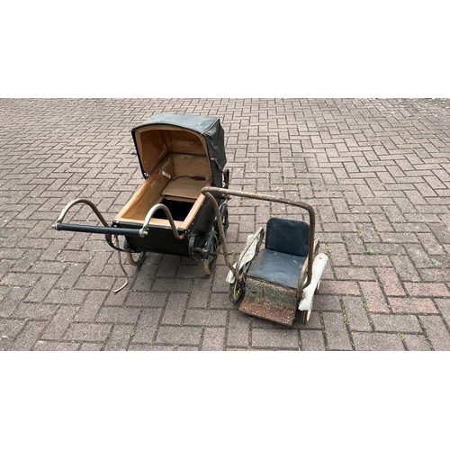 713 - TWO VINTAGE PRAMS