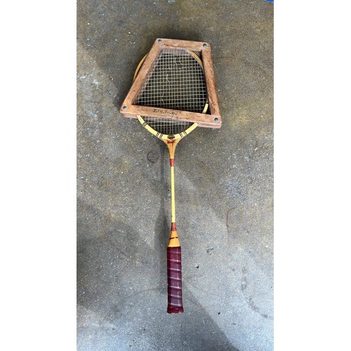 453A - VINTAGE RACKET AND PRESS FRAME