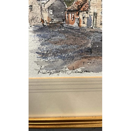 25 - FRAMED WATER COLOUR OF DEEPING ST JAMES SIGNED