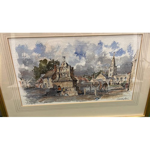 25 - FRAMED WATER COLOUR OF DEEPING ST JAMES SIGNED