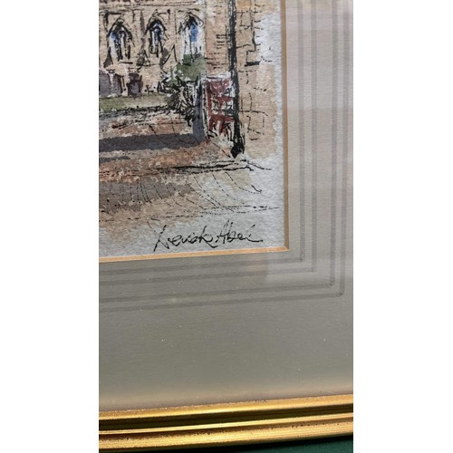 25 - FRAMED WATER COLOUR OF DEEPING ST JAMES SIGNED