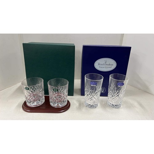 15 - BOXED GLASSES BY LONDON AND ROYAL DOULTON