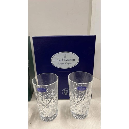 15 - BOXED GLASSES BY LONDON AND ROYAL DOULTON