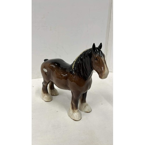 12 - LARGE HEAVY HORSE BY BESWICK