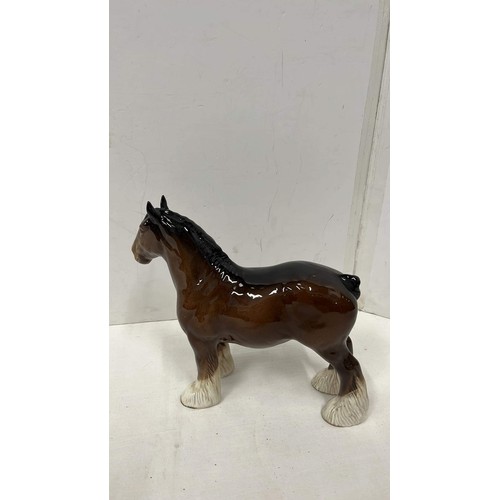 12 - LARGE HEAVY HORSE BY BESWICK