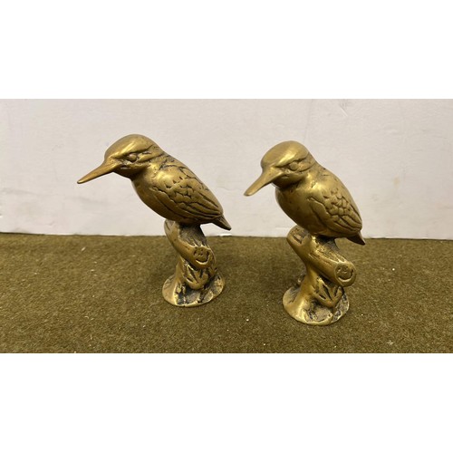 27 - TWO BRASS BIRDS