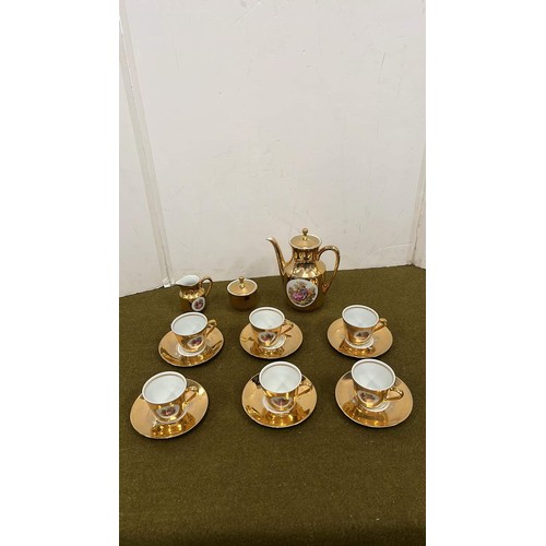 40 - COFFEE SET WITH LEMOGES DETAIL