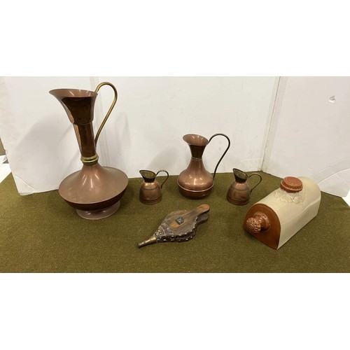 41 - COPPER WARES AND BED WARMER