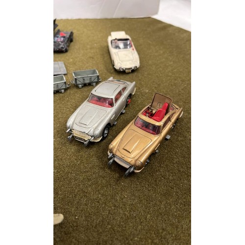 37 - PLAY WORN MODEL CARS BY CORGI AND DINKEY