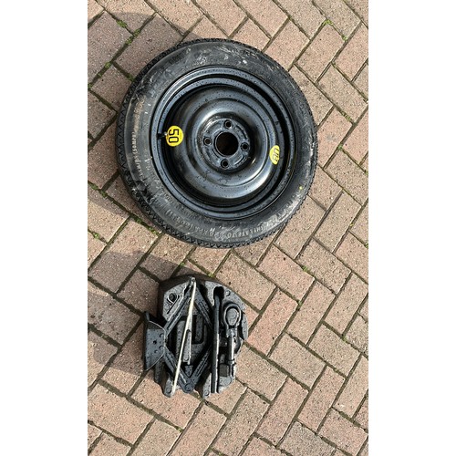 380 - FOUR STUD SAFTY SPARE WHEEL AND JACK SET