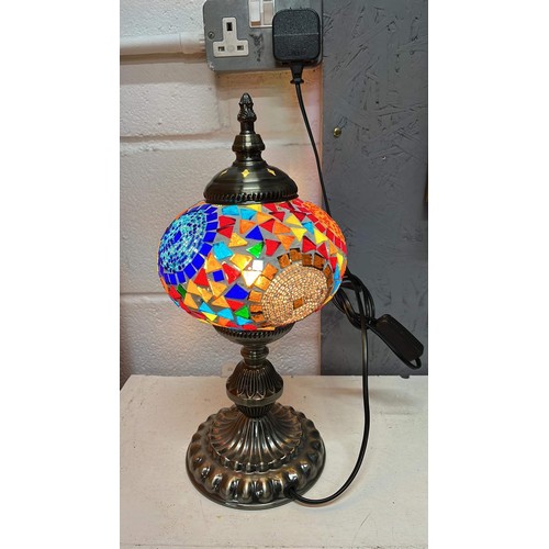 375 - MOSAIC COLOURED SIDE LAMP