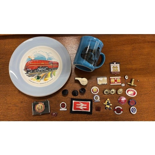 379 - RAILWAY RELATED BADGES AND MORE