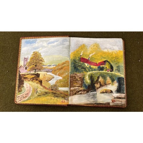 397 - EARLY ARTIST ART BOOK WITH WORKS IN SIDE - SEE ALL PICTURES