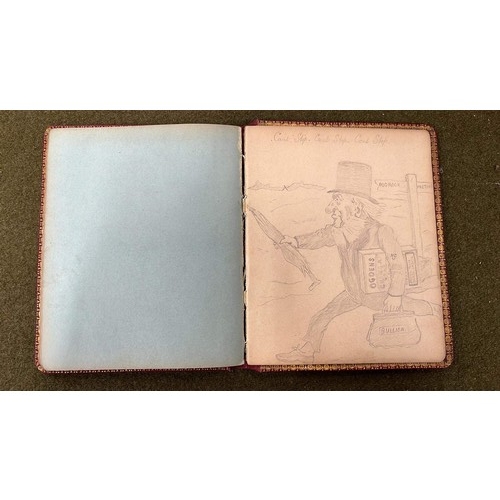 397 - EARLY ARTIST ART BOOK WITH WORKS IN SIDE - SEE ALL PICTURES