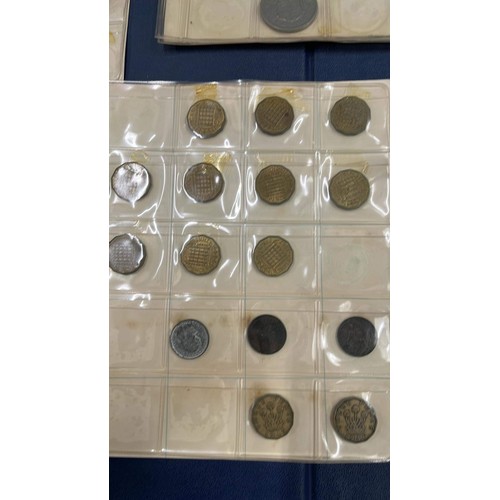 284 - FOLDER OF COINS TO INCLUDE RARE 1946 / 49 3d PLUS 1952 SIXPENCE