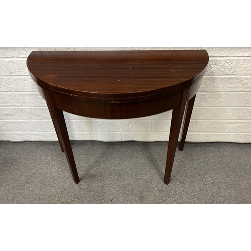 237 - METAMORPHIC CARD TABLE WITH BROWN  TOP WITH ER 1938 MARKINGS