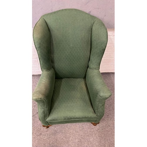 350 - GREEN ARM CHAIR