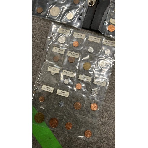 305 - FOLDER OF MIXED COINS SEE PICTURES