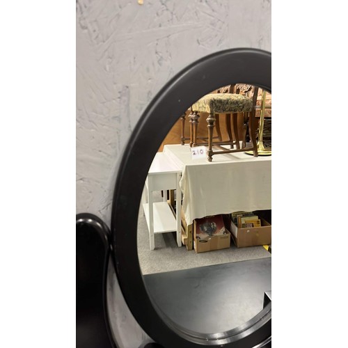 210 - BLACK DRESSING TABLE AND STOOL