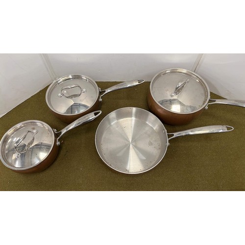 208 - COPPER FINISH COOK WARE