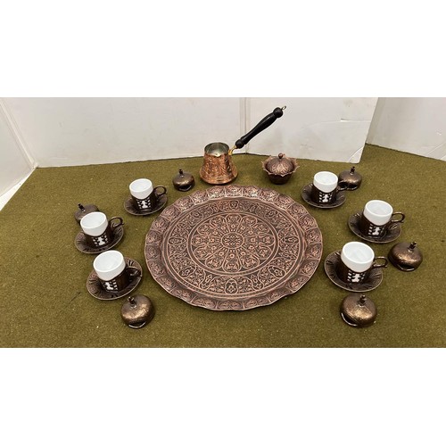 43 - MOROCCO METAL COFFEE SET