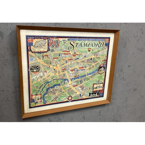 66 - FRAMED STAMFORD MAP