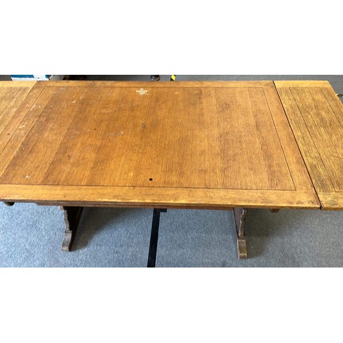 415 - OAK DRAWER LEAFE TABLE