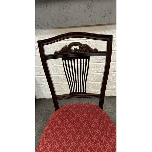 453 - DINNING CHAIR WITH RED SEAT PAD