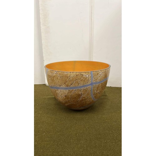 477 - GLASS MARBLE EFFECT BOWL