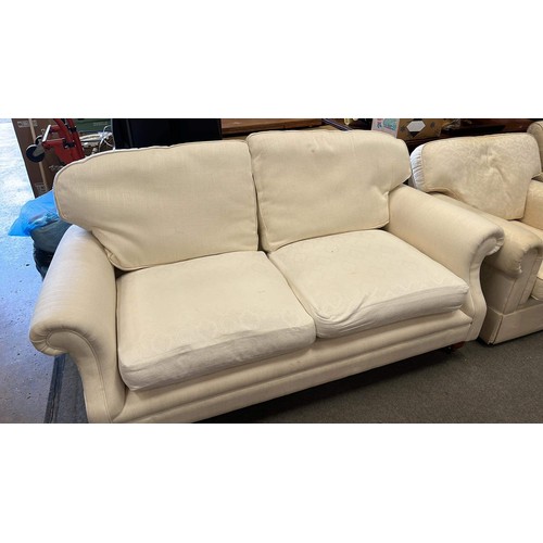 577 - 2 X 1 X 1 CREAM SOFA AND CHAIRS