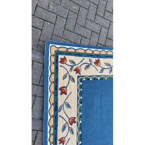 571 - LARGE BLUE OVER RUG