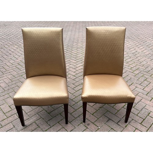 39 - PAIR OF DINNING CHAIRS WITH SERPENTINE SEATS