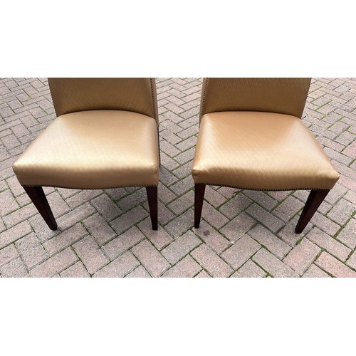 39 - PAIR OF DINNING CHAIRS WITH SERPENTINE SEATS