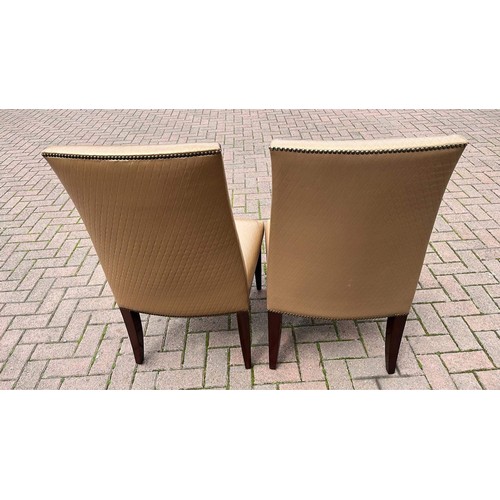 39 - PAIR OF DINNING CHAIRS WITH SERPENTINE SEATS