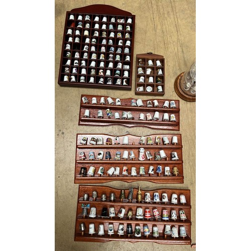 871 - THIMBLE COLLECTION AND DISPLAY RACKS