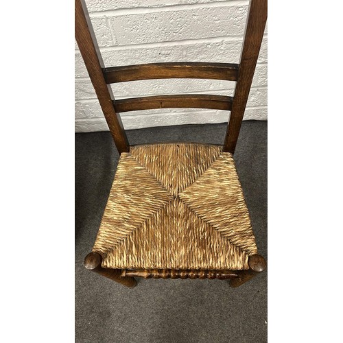 89 - COUNTRY BEDROOM CHAIR WITH WOVEN SEAT