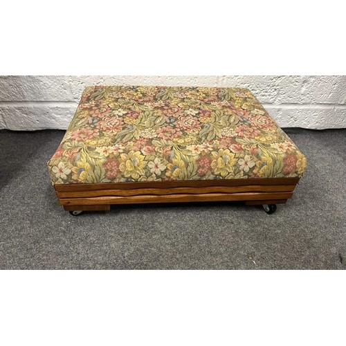 198 - Upholstered adjustable foot stool