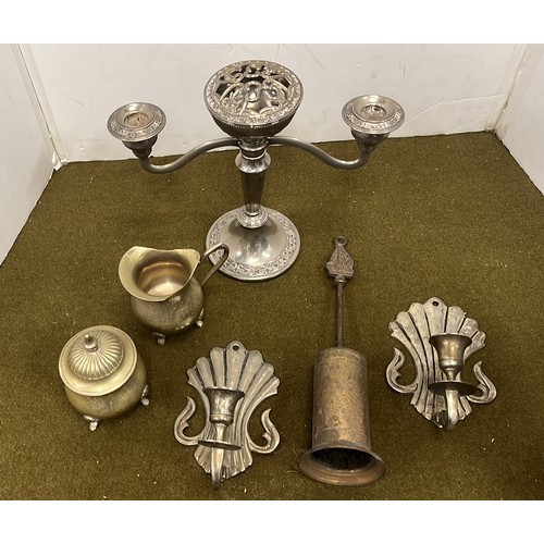 636 - ART DECO SCONCES AND OTHER METAL WARES