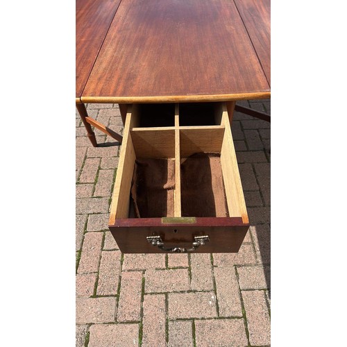 101 - RETRO LARGE DROP LEAF TABLE WITH TWO DRAWERS