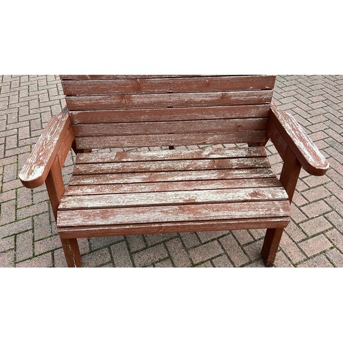 690 - WOODEN GARDEN BENCH